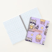 Personalized Kawaii Raccoons with Cupcakes Pattern ノートブック (内部)