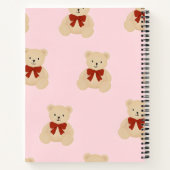 Personalized Kawaii Teddy Bear Pattern ノートブック (裏面)