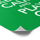 Personalized KEEP CALM and PLAY ON -Keyboard piano ポスター (角)
