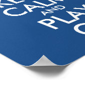Personalized KEEP CALM and PLAY ON -Keyboard piano ポスター (角)