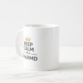 Personalized Keep Calm I’m a PharmD コーヒーマグカップ (正面左)