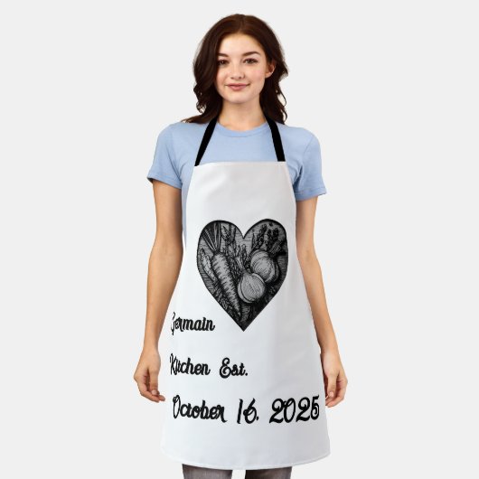 Personalized Keepsake  エプロン (着用した状態)