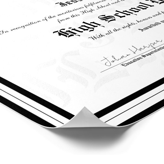 Personalized Keepsake for High School Novelty ポスター (角)