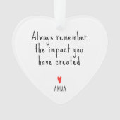 Personalized Keepsake for Teacher - Appreciation  オーナメント (正面)