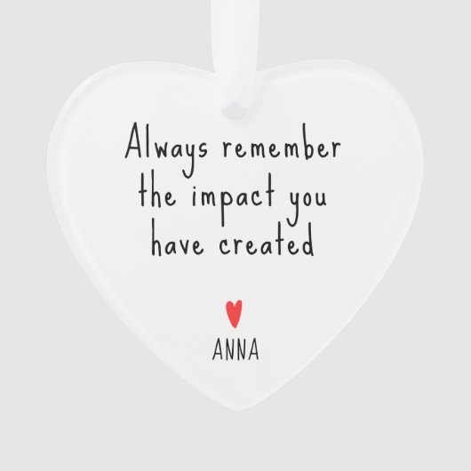 Personalized Keepsake for Teacher - Appreciation  オーナメント (正面)