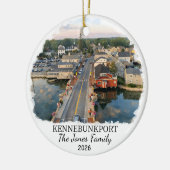 Personalized Kennebunkport Ornament, Custom Maine セラミックオーナメント (左)