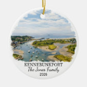 Personalized Kennebunkport Ornament, Custom Maine セラミックオーナメント (正面)