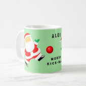 Personalized Kickball Christmas Collectible コーヒーマグカップ (正面左)