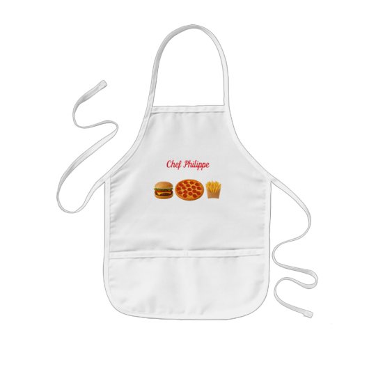 Personalized kid apron, custom name kid apron 子供用エプロン (正面)