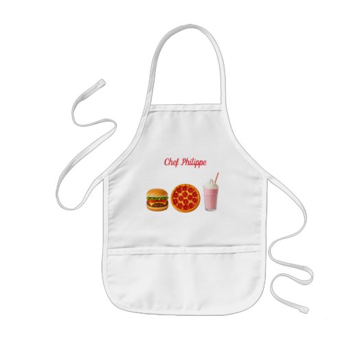 Personalized kid apron, custom name kid apron 子供用エプロン (正面)