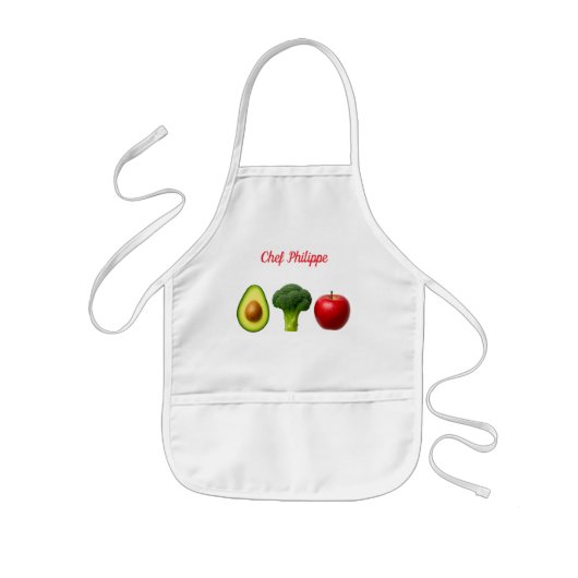 Personalized kid apron, custom name kid apron 子供用エプロン (正面)