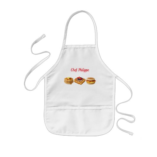 Personalized kid apron, custom name kid apron 子供用エプロン (正面)
