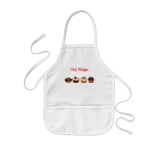 Personalized kid apron, custom name kid apron 子供用エプロン (正面)