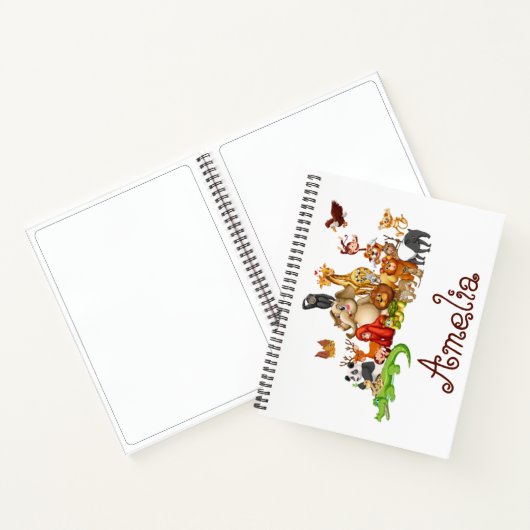 Personalized Kid's animals Sketch ノートブック (内部)