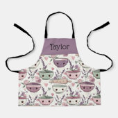 Personalized Kids Apron Adorable Smiling Mom Me エプロン (正面)