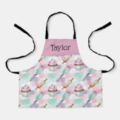 Personalized Kids Apron Pastel Baking Crew Mom Me エプロン (正面)