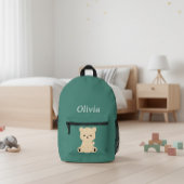 Personalized Kids' Backpack with Bear and Name  プリントバックパック
