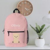 Personalized Kids' Backpack with Bear and Name プリントバックパック