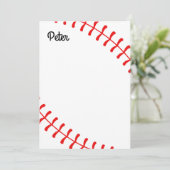 Personalized Kids Baseball Notecards サンキューカード (スタンド正面)