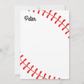 Personalized Kids Baseball Notecards サンキューカード (裏面)