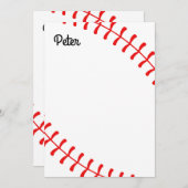 Personalized Kids Baseball Notecards サンキューカード (正面/裏面)