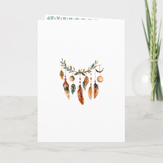 Personalized Kids Birthday Card with Cute Animals カード (裏面)