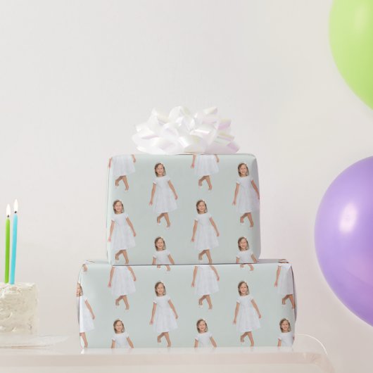 Personalized Kids Birthday Photo Custom Gift Wrap ラッピングペーパー (パーティーギフト)