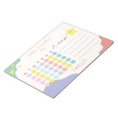 Personalized Kids Chore Chart Encouraging Rewards ノートパッド (アングル)
