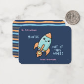 Personalized Kids Classroom Valentines Card ノートカード (正面/裏面インサイチュ)