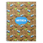 Personalized Kids Construction Vehicles ノートブック (正面)