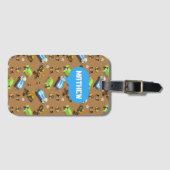 Personalized Kids Construction Vehicles  ラゲッジタグ (正面横)