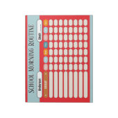 Personalized Kids Daily Routine Checklist Colorful ノートパッド (回転)