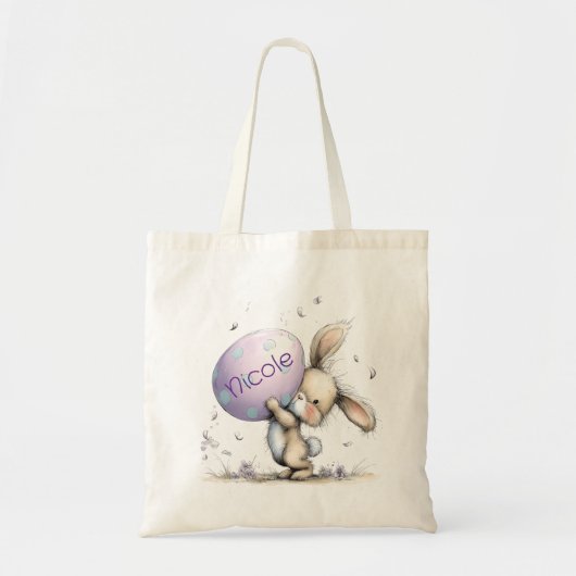 Personalized Kids Easter Tote Bag トートバッグ (正面)