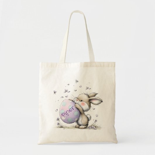 Personalized Kids Easter Tote Bag トートバッグ (正面)