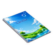 Personalized Kids Frutiger Aero Name Notebook ノートブック (右側)