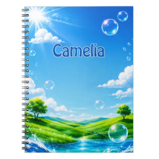 Personalized Kids Frutiger Aero Name Notebook ノートブック
