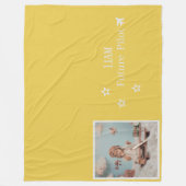 Personalized Kids Future Pilot with Photo & Name フリースブランケット (正面)