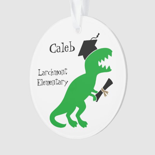 Personalized Kids Graduation Dinosaur オーナメント (正面)