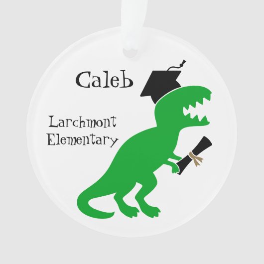 Personalized Kids Graduation Dinosaur オーナメント (正面)