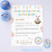 Personalized Kids Letter from Easter Bunny チラシ (シングル)