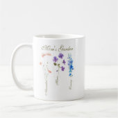 Personalized Kids Name Garden Mother コーヒーマグカップ (左)