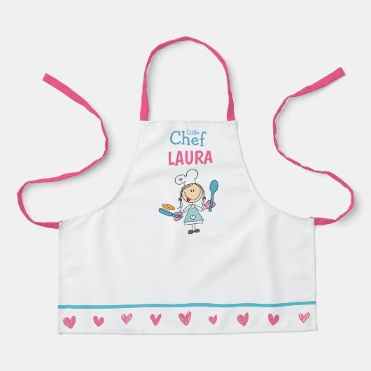 Personalized Kids Pancake Chef Apron エプロン (正面)