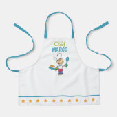 Personalized Kids Pancake Chef Apron With Stars エプロン (正面)