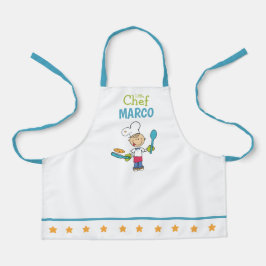 Personalized Kids Pancake Chef Apron With Stars エプロン