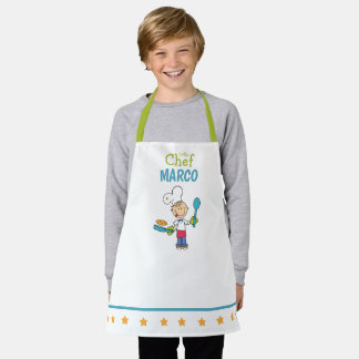 Personalized Kids Pancake Chef Apron With Stars エプロン