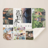 Personalized Kids Photo Blanket for Mum シェルパブランケット (正面(横))