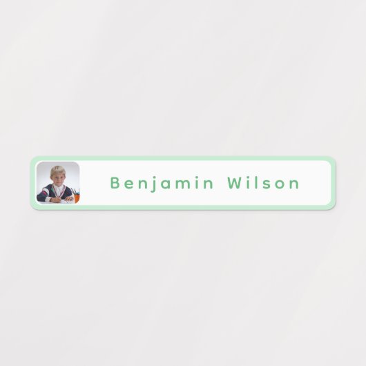 Personalized Kids Photo Name Waterproof ラベル (デザイン1)