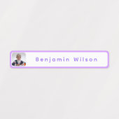 Personalized Kids Photo Name Waterproof  ラベル (デザイン2)