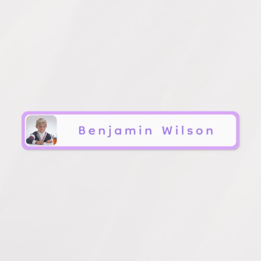 Personalized Kids Photo Name Waterproof  ラベル (デザイン2)