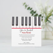 Personalized Kids Piano Recital Invitation (スタンド正面)
